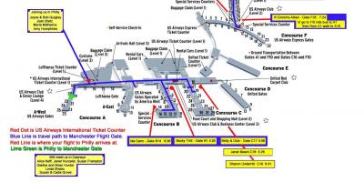 Aeroporti hartë Filadelfias