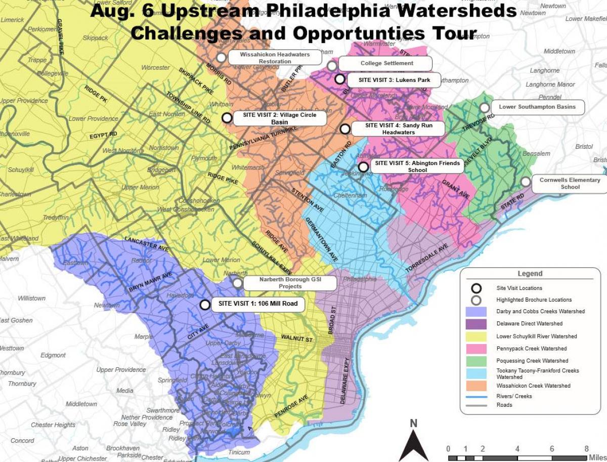 periferi të Filadelfias hartë