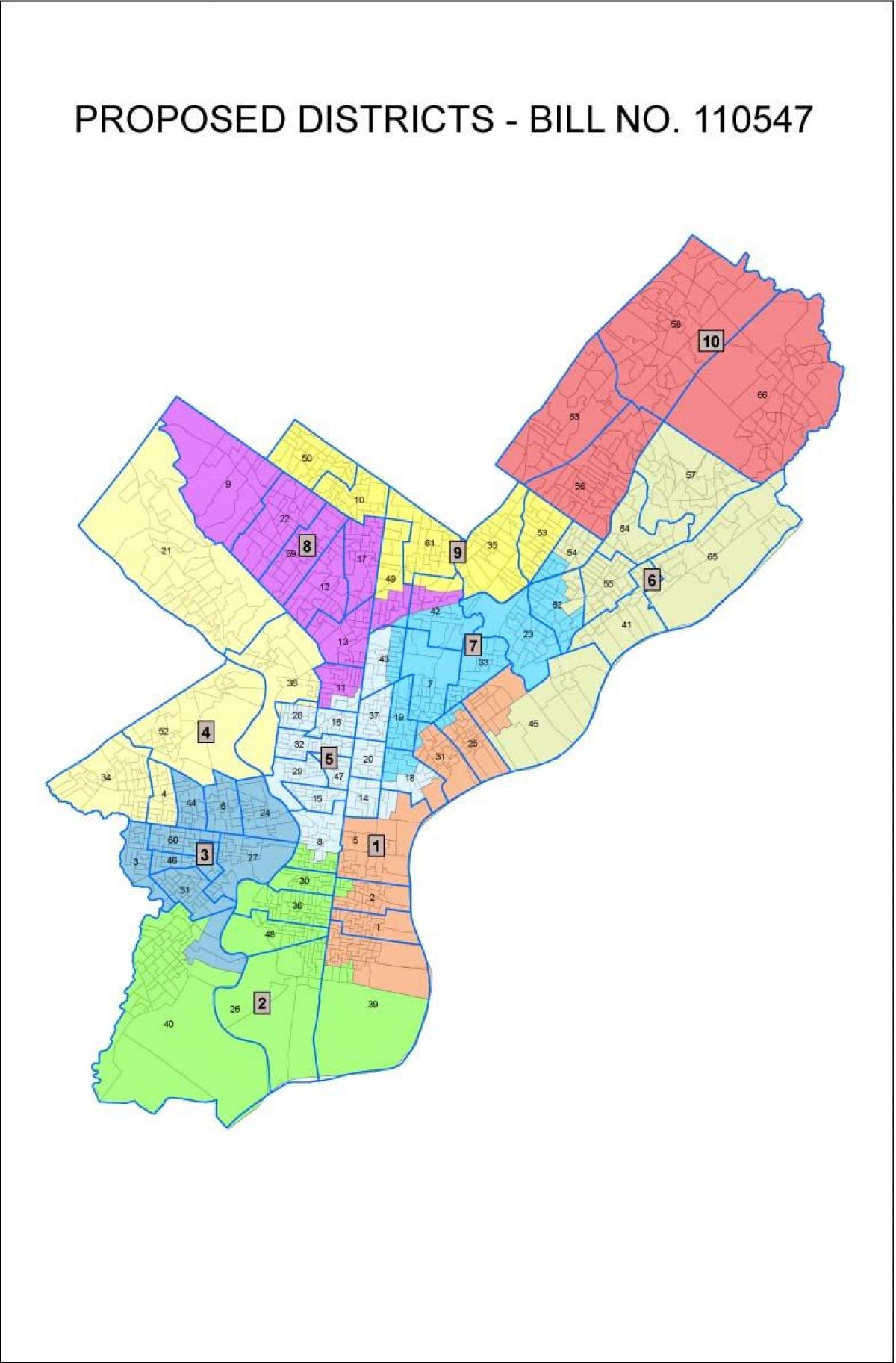 Philadelphia hartë të qytetit