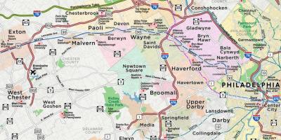 Harta e linja kryesore Filadelfias