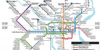 Harta e Phila metro