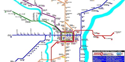 Philadelphia masë e sistemit transit hartë